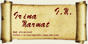 Irina Marmat vizit kartica